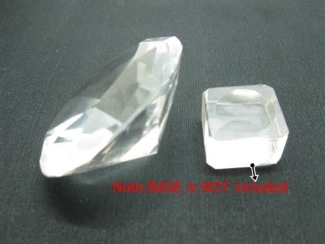 (image for) 8. Pcs New Clear Transparent Taper Crystal Ball with Base 60mm